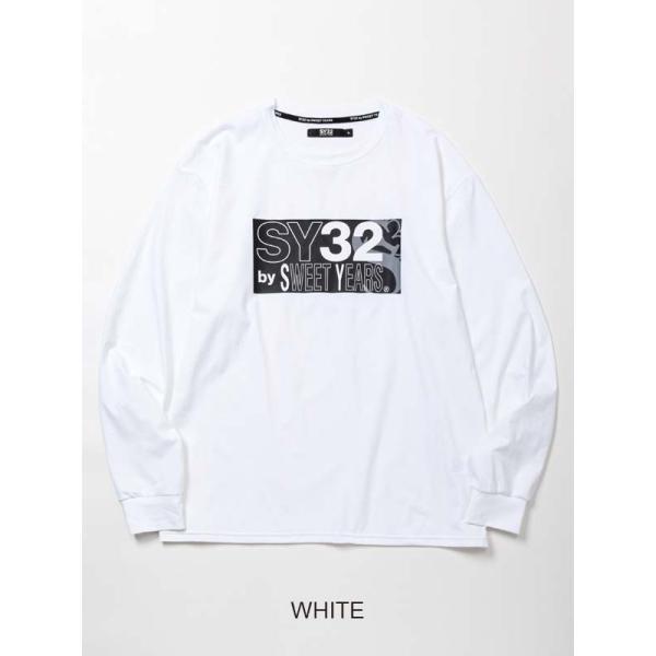 SY32 by SWEET YEARS 20%OFF 長袖Tシャツ ホワイト SY LOGO MIX