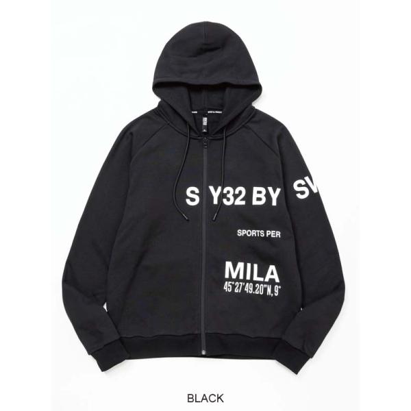 30%OFF ZIPフーディー SEPARATE GRAPHIC ZIP HOODIE BLACK SY32 by SWEET YEARS エスワイサーティトゥバイスウィートイヤーズ
