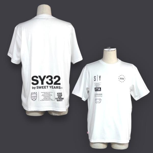国内発送【SY32 】MULTI LOGO GRAPHIC TEE SY32 by SWEET YEARS Tシャツ MULTI LOGO GRAPHIC TEE BLACK