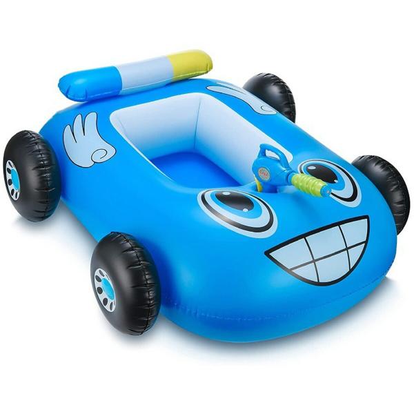 VeroMan 浮き輪 水鉄砲付き 乗り物 ベビー 子供 車 足入れ 足抜き 水遊び 海 プール 水泳 車の形 カー 子ども うきわ フロート