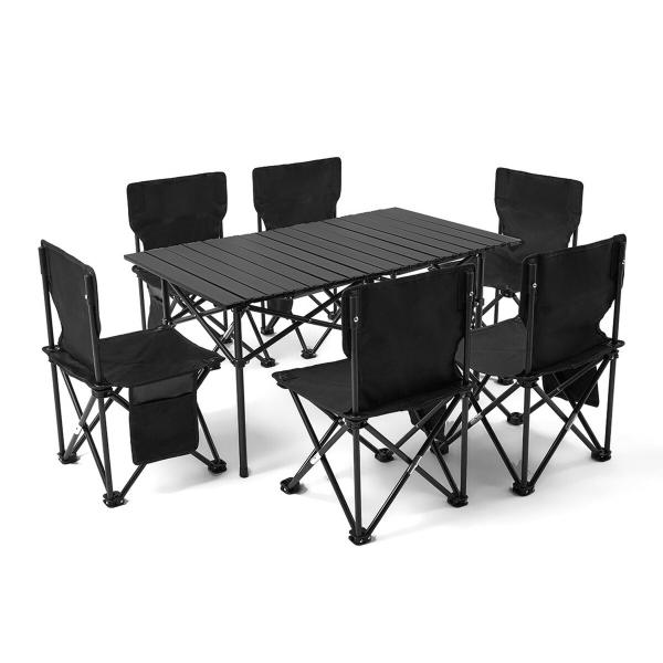 7点セット] VeroMan 折りたたみテーブル アルミ アウトドア テーブル