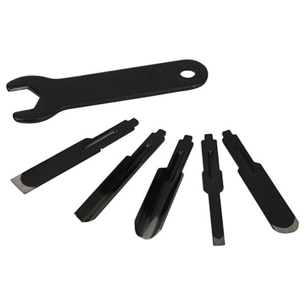 【商品詳細】●入数：5本入り。●品名コード：6674661。●適用機種：DC-501・DC-501(F)。●セット内容：平刃4mm・9mm・平丸刃9mm・丸刃9mm・角刃6.5mm。【材質】●金属。 爆買