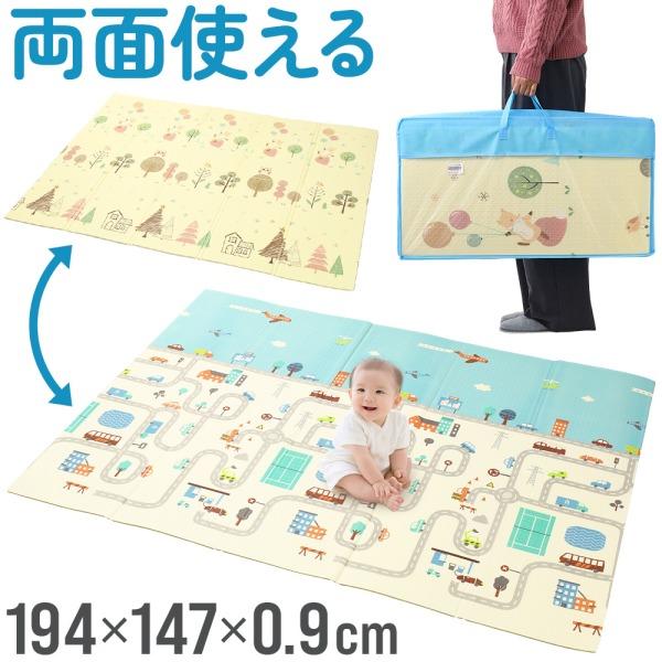 プレイマット 194×147×0.9cmおうち知育におすすめ！幼児期に好奇心・探究心を刺激して遊びながら、「どんな乗り物があるか」「知ってる建物はあるか」など脳を活性化します。遊べて楽しいロードマップデザイン防水、防音、衝撃吸収に優れていま...