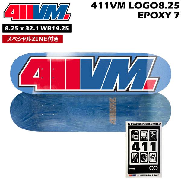 ドミナント スケボー デッキ 411VM DECKS Logo EX7 Deck 8.25 x