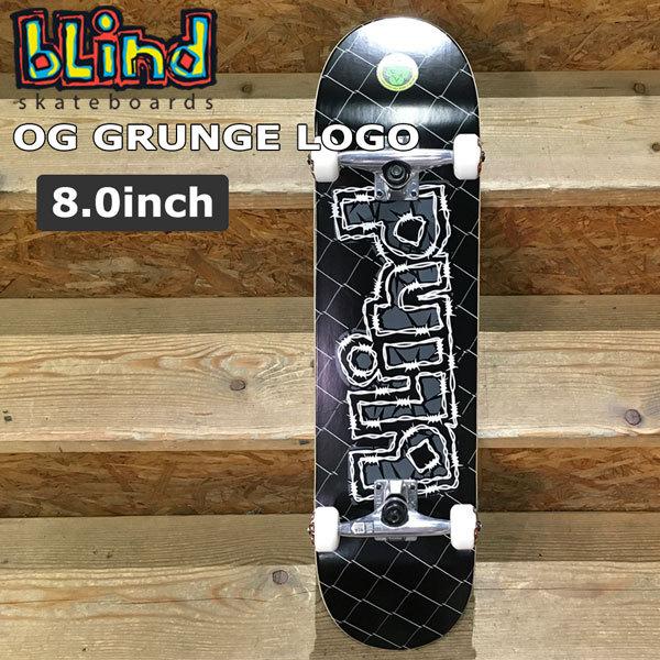 スケボー コンプリート ブラインド BLIND OG GRUNGE LOGO BLACK 8.0 x