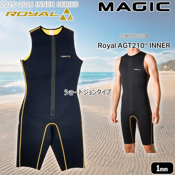 【正規取り扱い店】●BRAND：MAGIC(マジック)●品番：MAGIC-37180 ●品名：ROYAL INNER SJ 1mm 素材/AGT210フロントストレッチファスナー ショートジョンタイプ●サイズ：S／M／L／XL ※参考SIZ...