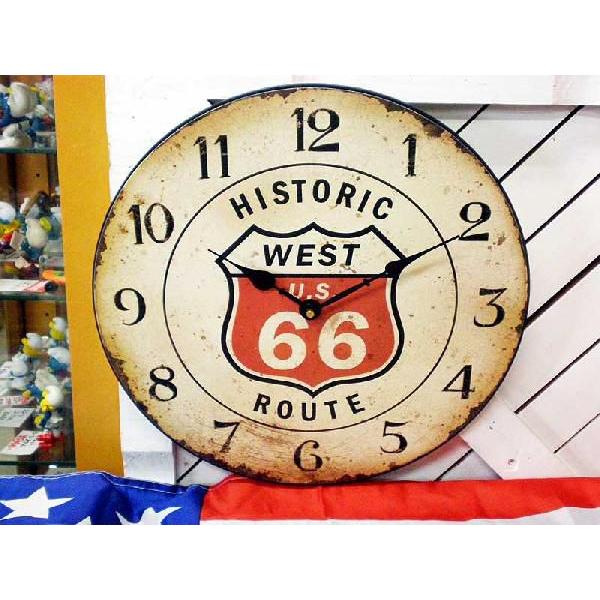 ヒストリックルート６６ ルート６６ レトロ調 壁掛け時計 アメリカ 雑貨 アメリカン雑貨