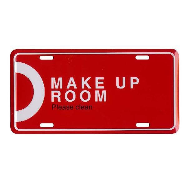 【在庫処分価格】MAKE UP ROOM 部屋を掃除してください ライセンスプレート アメリカ 雑貨 アメリカン雑貨