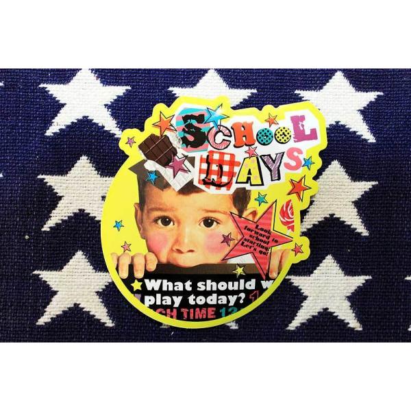 スクールデイズ ステッカー ポップなアメリカの少年 アメリカンポップ系♪