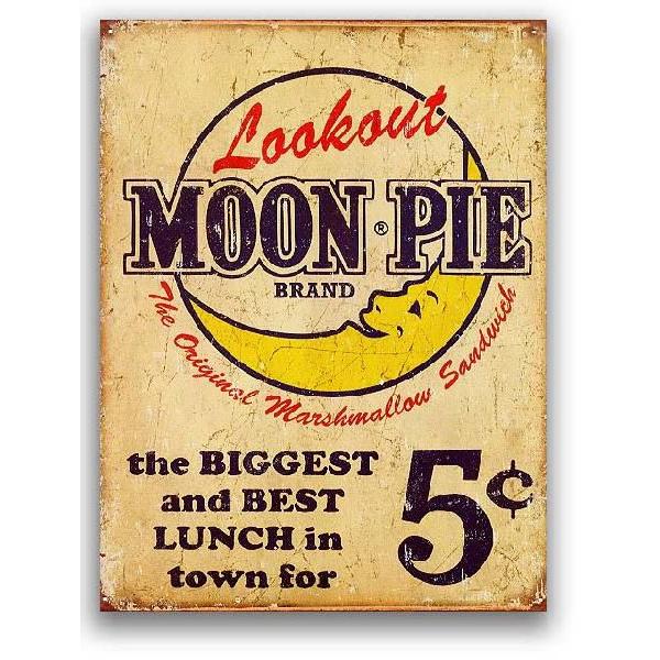 ムーンパイ ５セント レトロ調 MOON PIE アメリカンブリキ看板 メタルプレート