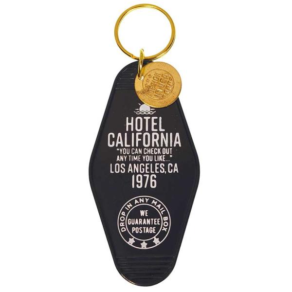 ホテル カリフォルニア キーホルダー ブラック プラスチック製 HOTLE CALIFORNIA ロサンゼルス アメリカ 雑貨 アメリカン雑貨