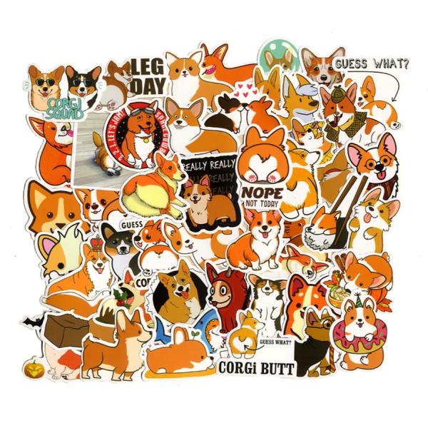 たっぷり５０枚セット♪コーギーのかわいいイラスト仕上げのステッカーです★色々なポージングのコーギーがポップでかわいいですよね♪こちらのセットはコート紙製になります★詳しくは商品説明欄をご覧ください。コーギー 雑貨 ステッカー５０枚セット コ...