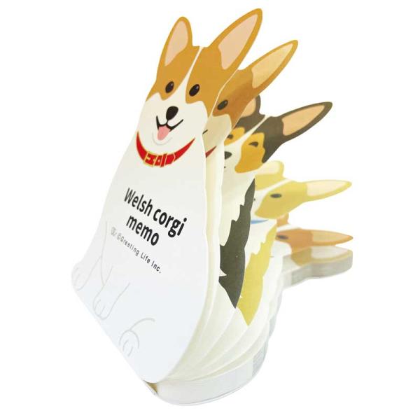 コーギー 雑貨 メモ A柄 かわいい ポップ 文房具 犬 ウェルシュコーギー おしゃれ コーギーグッズ