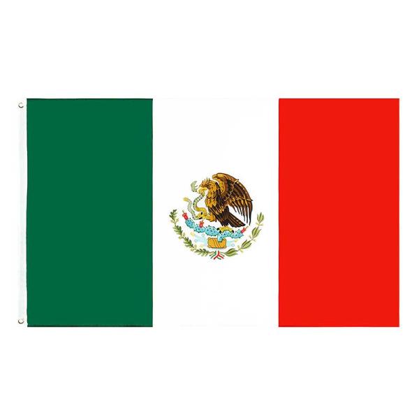 メキシコ フラッグ 国旗 ポリエステル製 約150×90cm メキシカン 雑貨 グッズ メール便送料無料