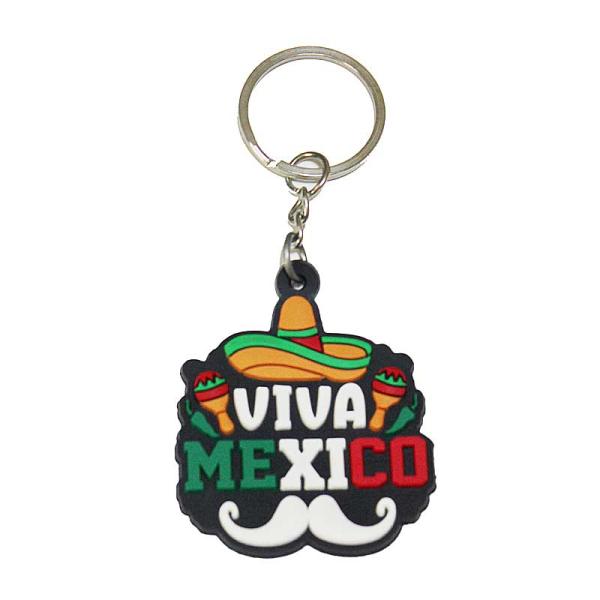 メキシコ キーホルダー ラバー製 VIVA MEXICO キーリング キーチェーン メキシカン 雑貨 グッズ おしゃれ