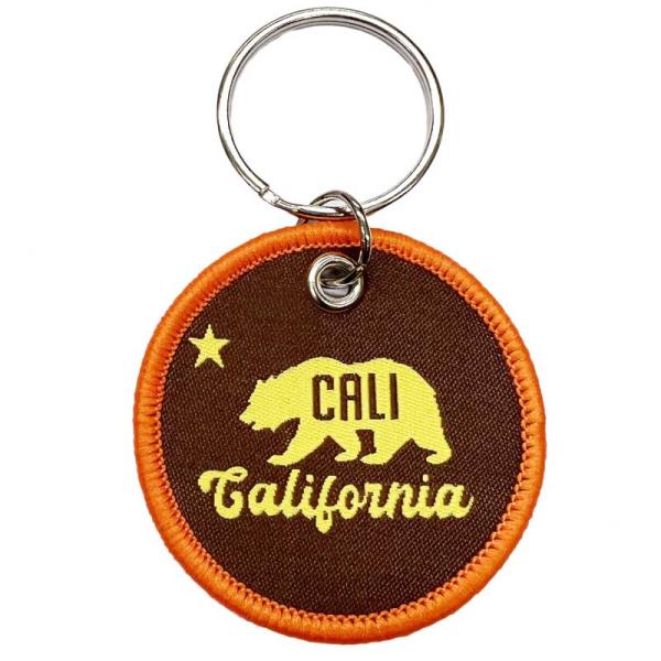 カリフォルニア ベア キーホルダー キーチェーン 刺繍 サーフカルチャー サーフィン アメリカ アメリカン 西海岸 雑貨