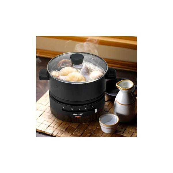 お鍋、ラーメン、おでん、焼肉などいろんな料理に使用可能！透明だからふたを開けずに常に料理の様子を確認できる中身が見えるガラスふた。本体から鍋が取り外せるので丸洗いができてお手入れラクラク。冷めたらそのまま鍋だけ冷蔵庫に入れることも。自由に温...