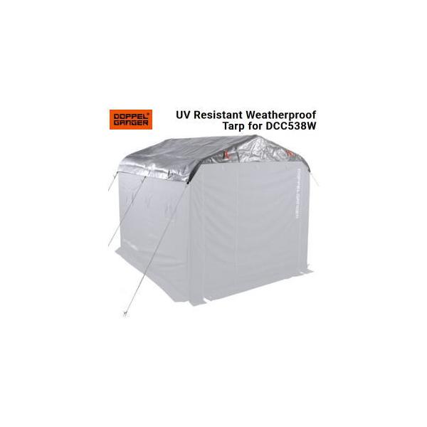 バイクガレージの屋根を強い日差し雨から護ります。設置が簡単でズレにくいバイクガレージの屋根の形状に合わせた立体縫製(※バイクガレージDCC538W専用設計)。付属のロープとペグ及び本製品によりバイクガレージをより確かに固定出来ます(※アスフ...