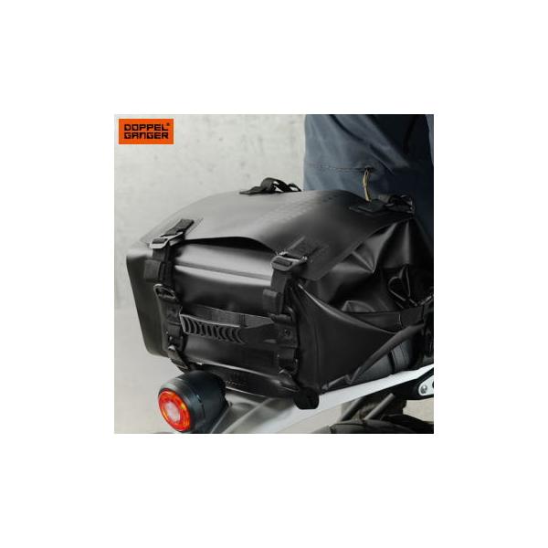 DOPPELGANGER バッグ バイク用 シートバッグ 防水バッグ 防水シートバッグ ツーリングバッグ 容量24リットル 日帰り ターポリンシートバッグ デイズ2 DBT647-BK