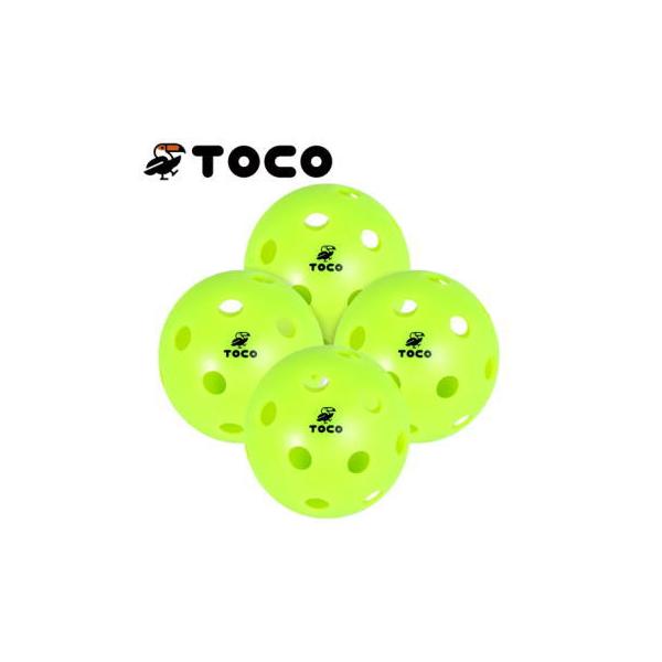 トコ ピックルボール インドア用練習球 4個セット インドア用ボール ラケットスポーツ TOCO ピックルボールインドア用練習球 4個セット TPB-104-GR メーカー直送
