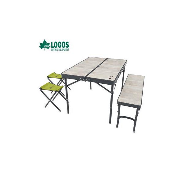 LOGOS ロゴス ROSY ファミリーベンチテーブルセット 持ち手訳あり