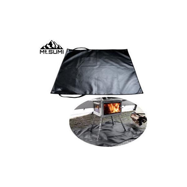 大判サイズの持ち手付き耐火シート！AURAシリーズ等の大型薪ストーブにも余裕を持って使える110×90cmの大判サイズ。薪が爆ぜて思いのほか遠く飛んでしまう火の粉からテントや地面のダメージを防ぎます。一枚に広げて大きく使う事も折りたたんでさ...