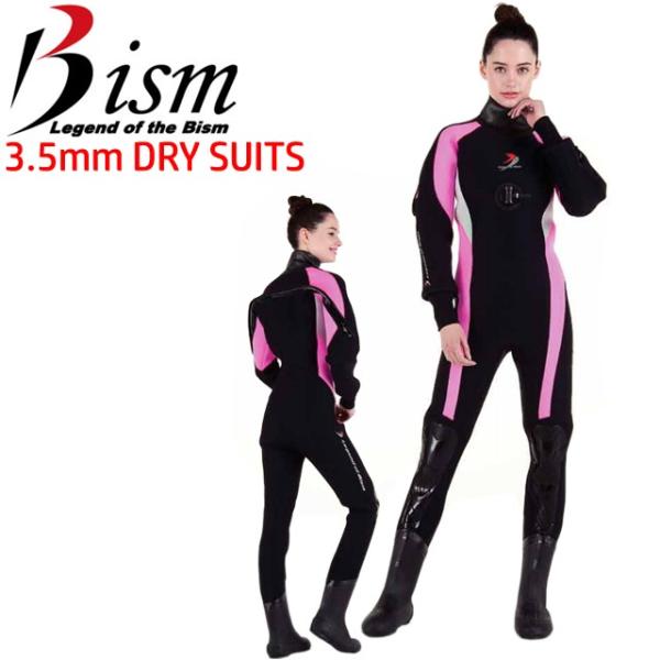 Bism ビーイズム　3.5ｍｍ　ドライスーツ DP-Fine Dry 日本製 ドライ ウエットスーツ レディース ダイビング 女性 DRY 防寒 保温 あったか マリンスポーツ