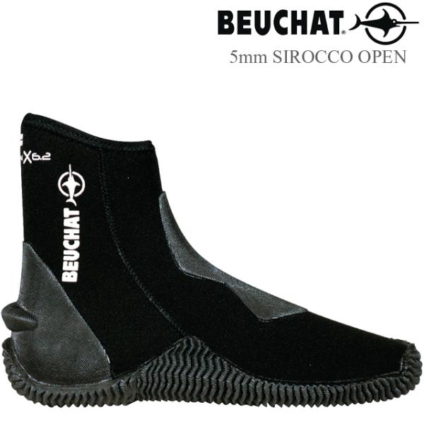 BEUCHAT ブッシャー ブッシャ ダイビング ブーツ 5ｍｍ ５ミリ SIROCCO OPEN ブーツ リーフブーツ リーフシューズ マリンブーツ マリンシューズ ブーツ 21712