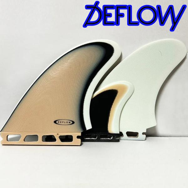 DEFLOW デフロー　サーフボードフィン 3枚セット定価¥20,900 DEFLOW デフロウ TWIN＋1 BROWN サーフボード 3フィン フィン
