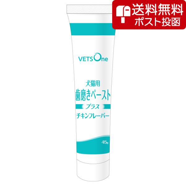 【ネコポス(同梱不可)】ベッツワン 国産 犬猫用歯磨きペーストプラス チキンフレーバー 45g
