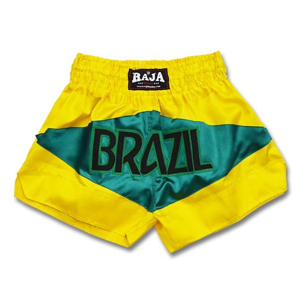 【在庫処分セール】ムエタイパンツ RAJA BOXING ブラジル Sサイズ 黄色 キックボクシング ボクシング ムエタイトランクス 子供用 大人用 格闘技ウェア