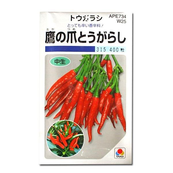 野菜の種/種子 鷹の爪とうがらし・トウガラシ 360粒（メール便発送