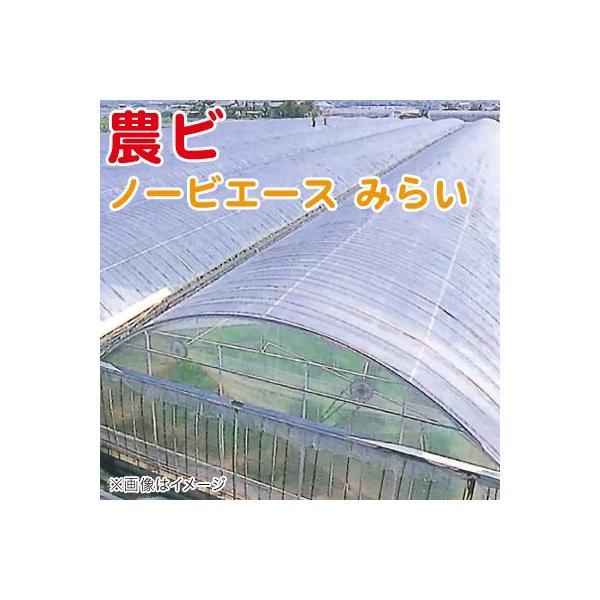 農ビ ノービエース みらい 透明 厚さ0.13mm×幅400cm×長さ100m 農業資材