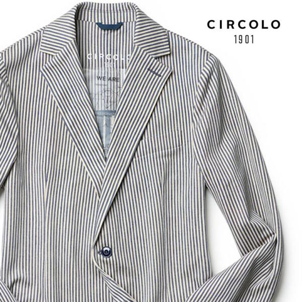 CIRCOLO 1901 チルコロ ジャージージャケット ストライプ ピケ CIRCOLO 1901 チルコロ ジャージージャケット ストライプ ピケ
