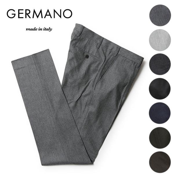GERMANO ジェルマーノ パンツ フランネル ワンプリーツ スリム GERMANO ジェルマーノ パンツ フランネル ワンプリーツ スリム