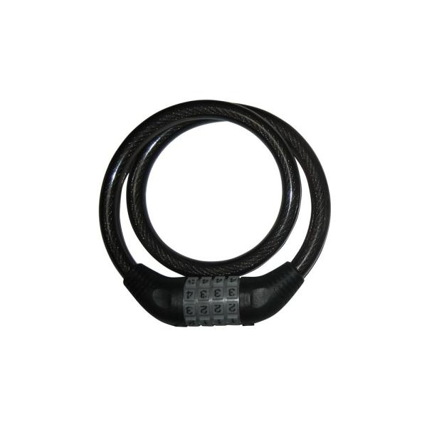 自転車 鍵 ロック 可変ダイヤルワイヤーロック JC-001W ブラック φ12mmｘ650mm J&amp;amp;amp;C 盗難防止 安心 a-197