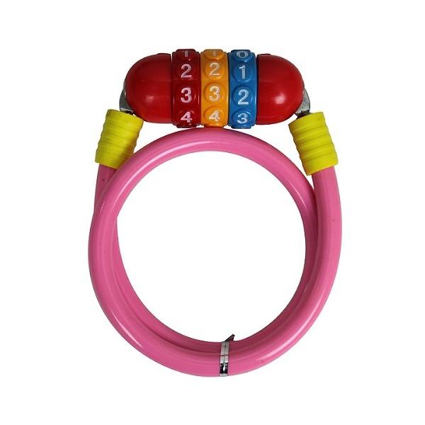 自転車 鍵 ロック 可変ダイヤルワイヤーロック JC-035WKIDS ピンク φ12mm×700mm J&amp;amp;amp;C 盗難防止 安心 a-358