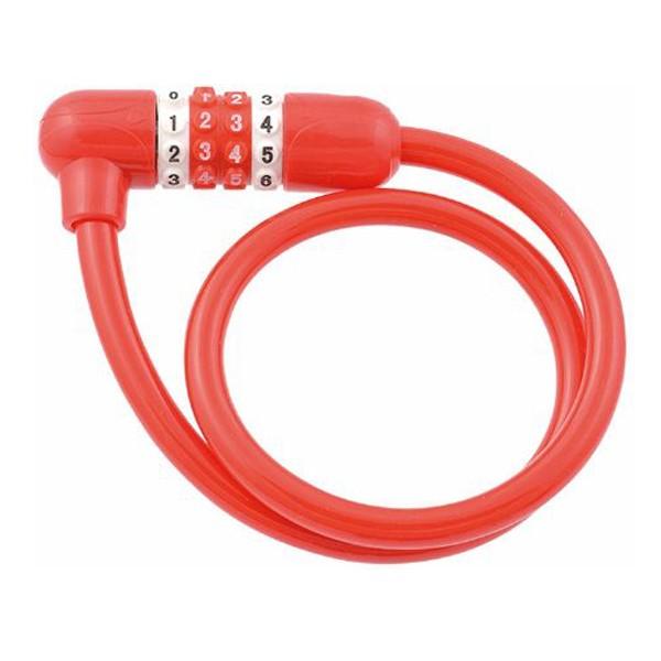 自転車 鍵 ロック 可変ダイヤルワイヤーロック JC-043W レッド φ10mmｘ600mm J&C 盗難防止 安心 a-329