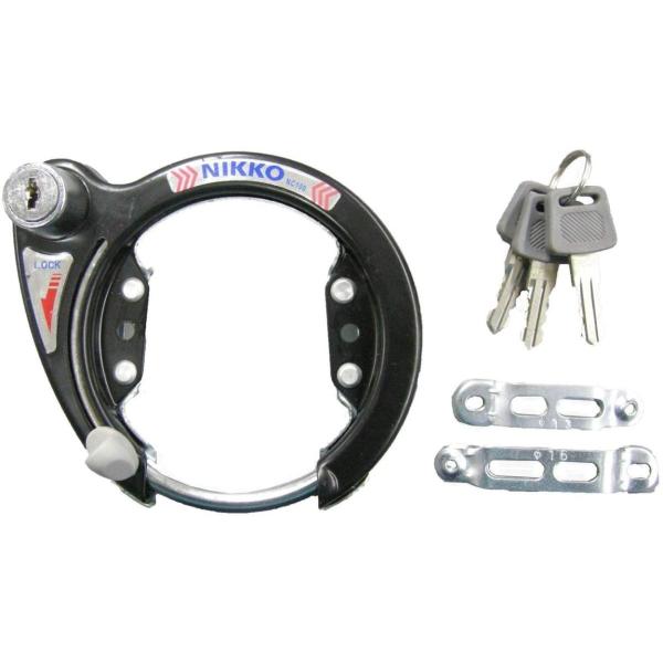 自転車 鍵 ロック 後錠 NC-100 ブラック NIKKO ニッコー 盗難防止 安心