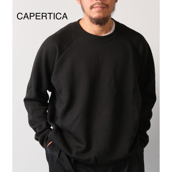 CAPERTICA カペルチカ 長袖クルーネックウールスウェット サイズ2 黒 取り寄せ】【CAPERTICA｜カペルチカ】Premium Wool Fleece / Premium