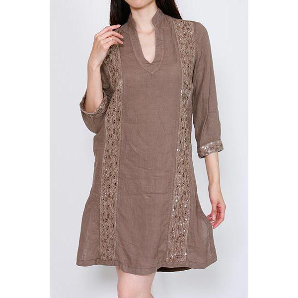 1 リノ 1 Lino ワンピース ブラウン 17 G Sale Viaspiga 通販 Yahoo ショッピング