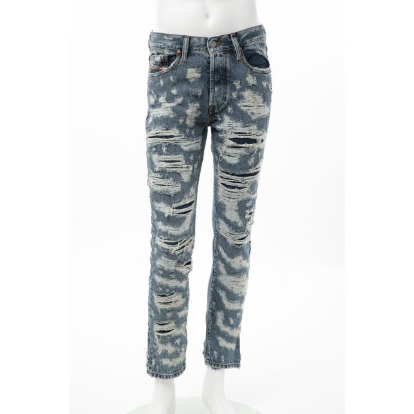 ディーゼル ジーンズパンツ ダメージデニム MHARKY L.30 PANTALONI メンズ 00SH3Q 084WZ ブルー DIESEL ディーゼル ジーンズパンツ ダメージデニム MHARKY L.30 PANTALONI メンズ 00SH3Q 084WZ ブルー DIESEL