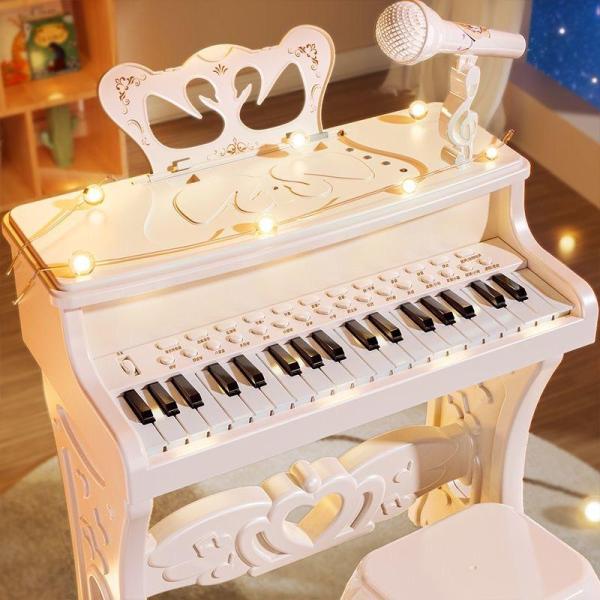 子ピアノ ピアノ おもちゃ おもちゃのピアノ 子供用 キッズ 光る ミニピアノ マイク付き 電子 キーボード  多機能 誕生日 こどもの日 クリスマス