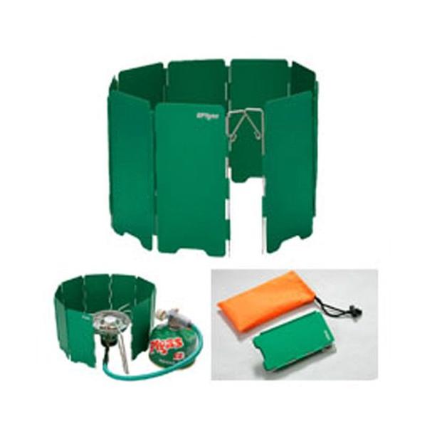 EPIgasカラーのグリーンに塗装された、軽量かつ、シンプルな風防です。直結型のコンロにむいています。サイズ:140H×70mmW重量:113g素材:アルミニウム付属品:ケース付き