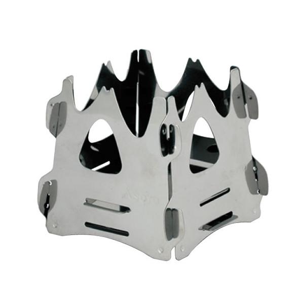 ポケットサイズに収納！組み立て簡単なミニ焚き火台（側面4枚タイプ）。お子様に火の扱い方を教えたり。シェラカップでお湯を沸かしたり、お一人でミニ焼き鳥を楽しんだりできるソロタイプ。固形燃料を使用、ミニコンロとして、ミニ焼き鳥台としても。外形寸...