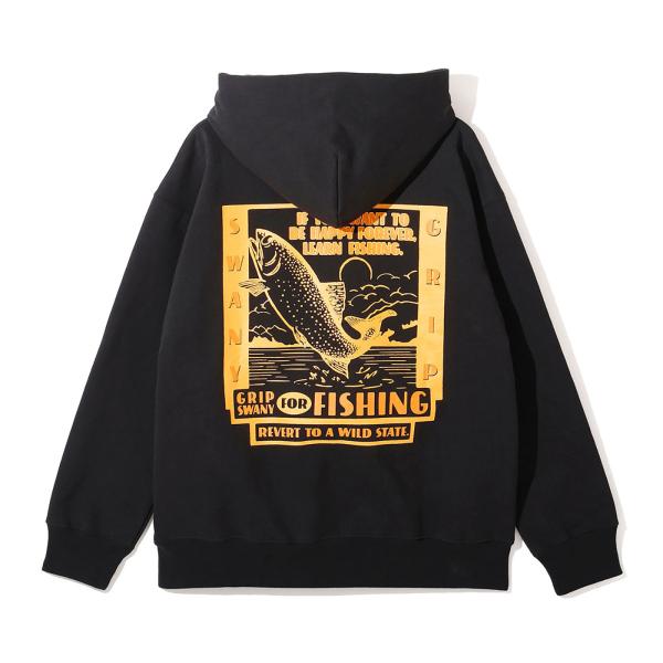 あすつく対応 20%OFFセール グリップスワニー Grip Swany GSMCT-185 FOREVER FISHING HOODIE BLACK フォーエバーフィッシングフーディー パーカー SALE