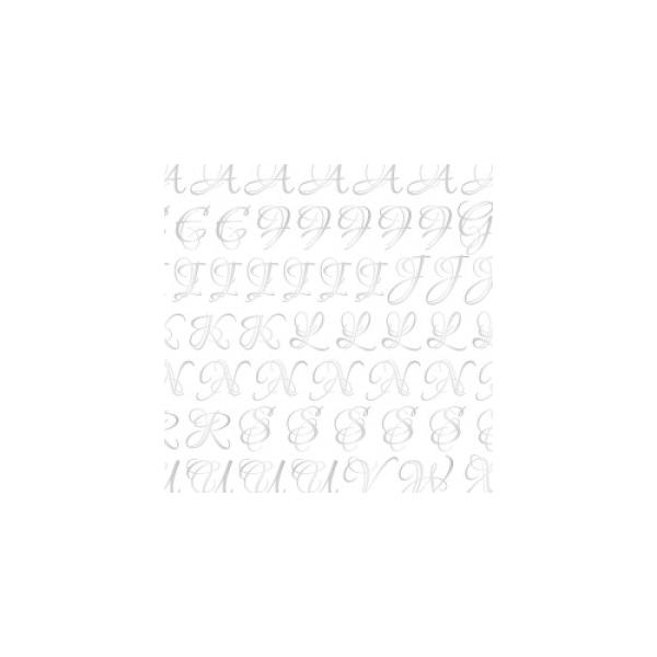 『商品情報』カラー：プラチナ印刷範囲：縦9.6cm×横26.3cm推奨焼成温度：800度参考：全て大文字 (縦1〜1.5cm×横1〜1.5cm)1個…B・D・G・O・P・Q・V・W・X・Z5個…C・E・F・L・U7個…A・H・I・J・K・M...