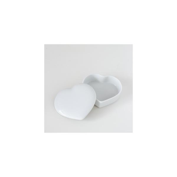 ポーセラーツ 白磁 ボックス ハートBOX (L) 北欧風 : VICTORIA DESIGN