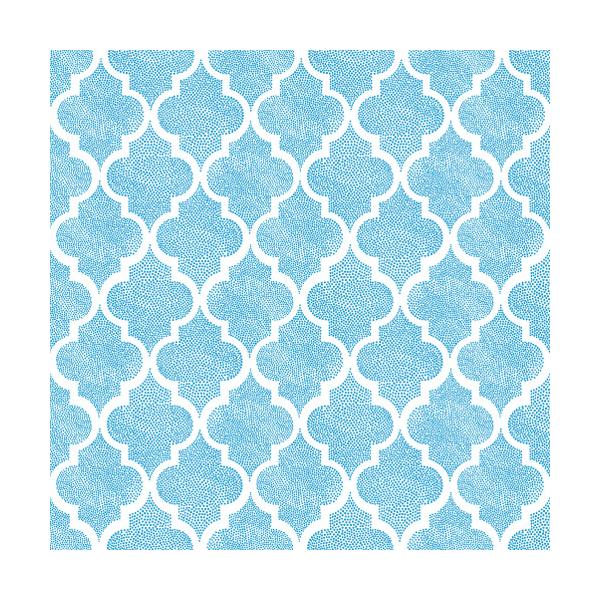 『商品情報』カラー：ブルー規格：A3印刷範囲：縦26cm×横40cm推奨焼成温度：800度【ABOUT PRODUCT】モロッコの伝統的民族模様「モロッカン柄」をモチーフにした転写紙です。細かいドットを使いなが優しく・和らい感じで、ニュート...