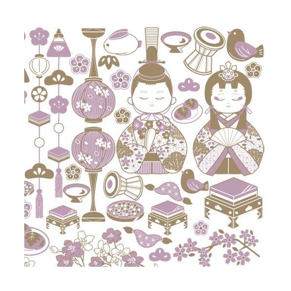 規格：A4印刷範囲：縦18cm×横26cm推奨焼成温度：800度『商品紹介』女の子の健やかな成長を願うお祭りとして広く親しまれている「桃の節句」をモチーフとしてパープルとグレイを基調に、イベントに欠かせないアイテムを描いた転写紙。お内裏様、...